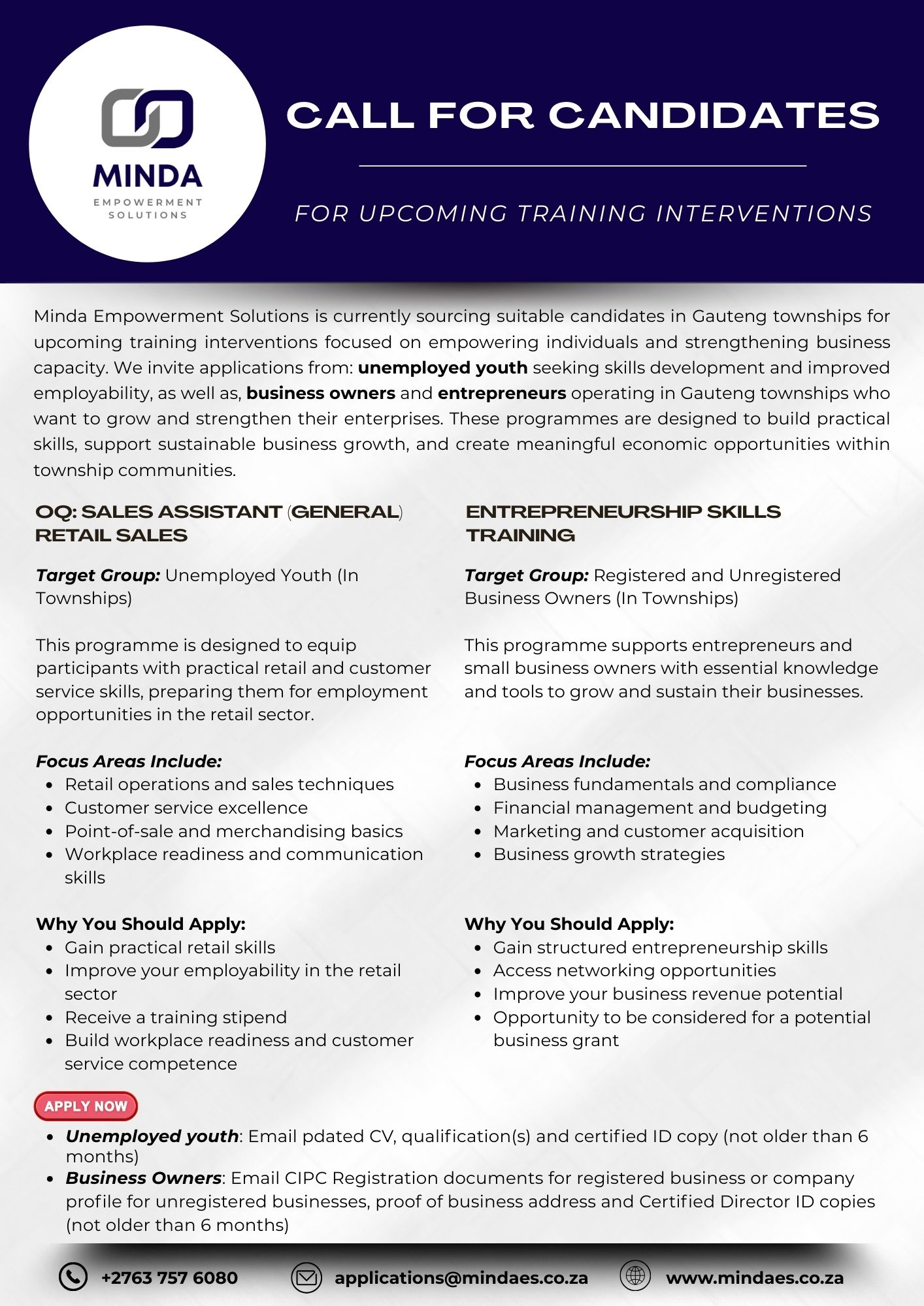 Course Advert Practical Bidding & Funding Training